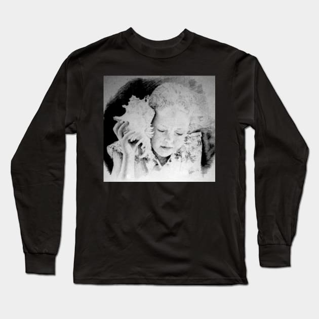 Listening Long Sleeve T-Shirt by AvrilThomasart